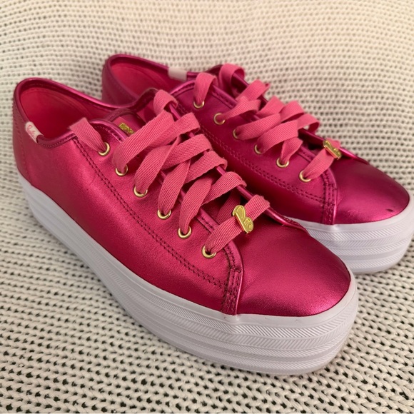 Keds Shoes - EUC KEDS x Barbie Collab Pink Metallic Platform Sneaker Tennis Shoes Size 8.5